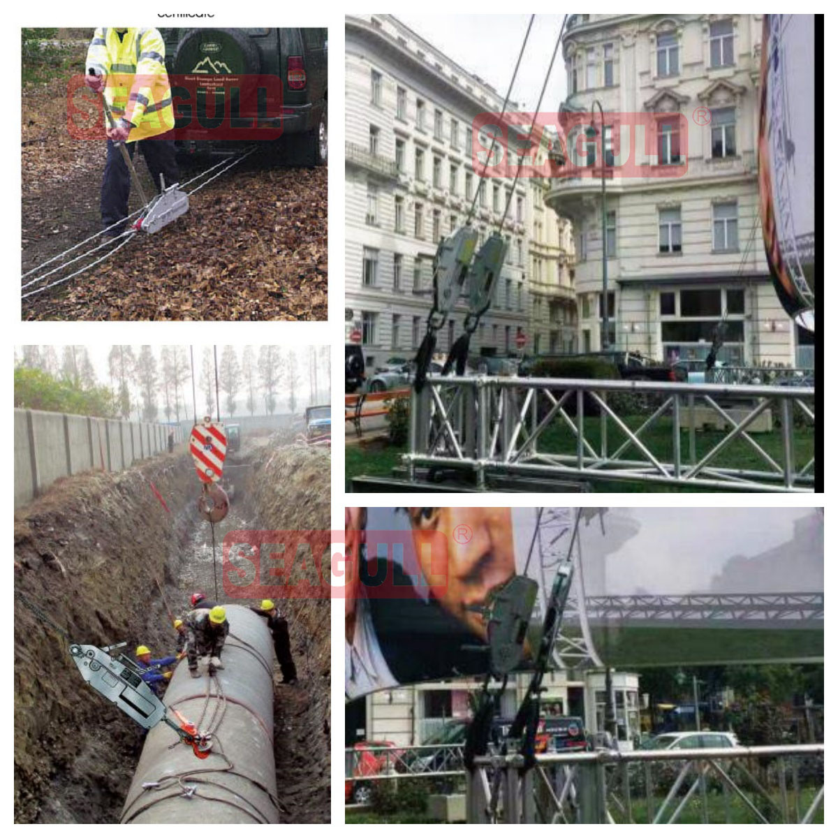 CE المعتمدة Gantry Crane Seagull/OEM يدوي كابل سلك الحبل Winch 11