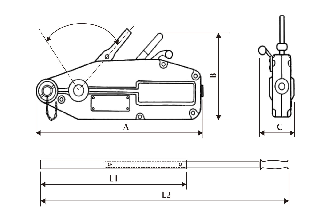 CE المعتمدة Gantry Crane Seagull/OEM يدوي كابل سلك الحبل Winch 10