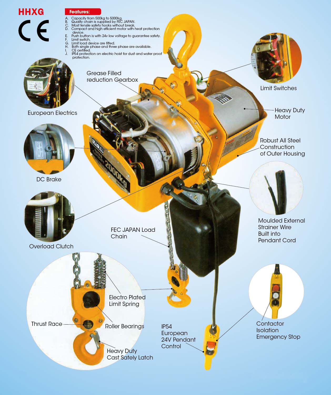 TUV CE certified electric chain hoist, Premium single phase electric hoist,110V,220V electric hoist 8