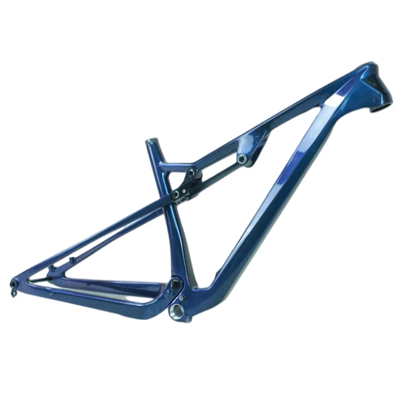 Hot Sale Thru-axle Model Full Suspension Mtb 29er Bike Frame Internal Cable Bicycle Parts Dia 31.6mm Fiber Bike Matte Frame 9
