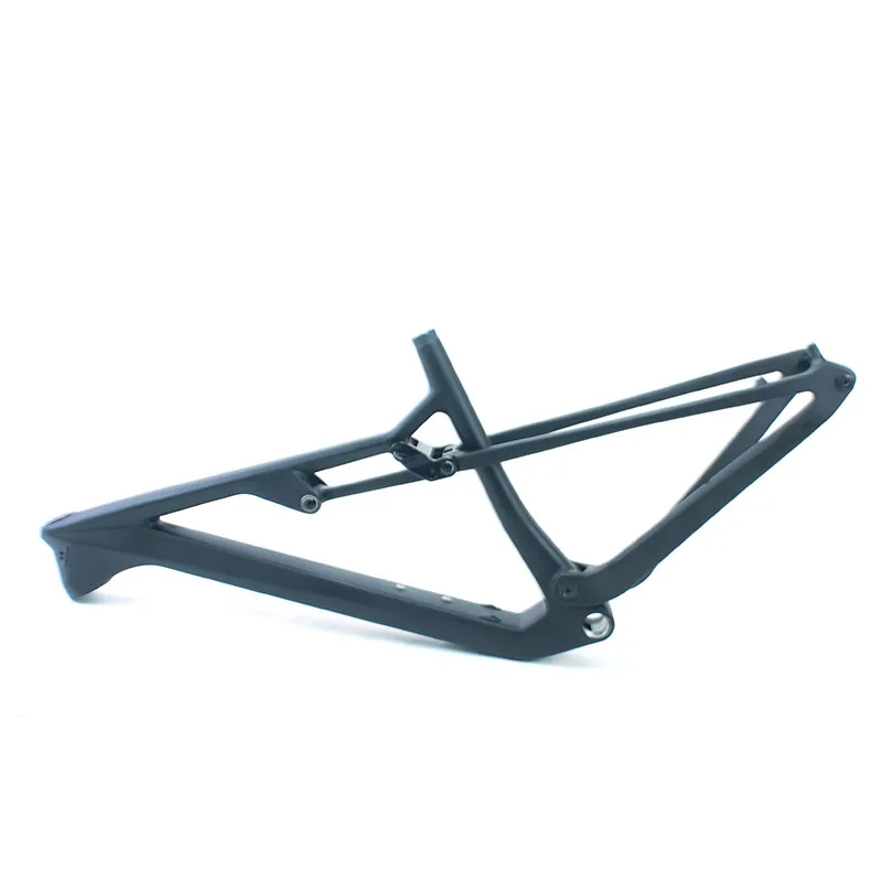 Ultra-Light T800 Carbon Fiber XC Frame | 29er Full Suspension MTB Frame with Internal Cable Routing & Thru-Axle 14