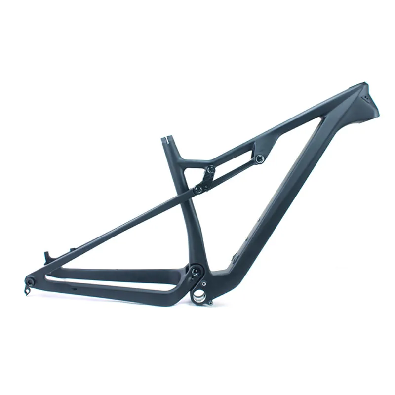 Ultra-Light T800 Carbon Fiber XC Frame | 29er Full Suspension MTB Frame with Internal Cable Routing & Thru-Axle 9