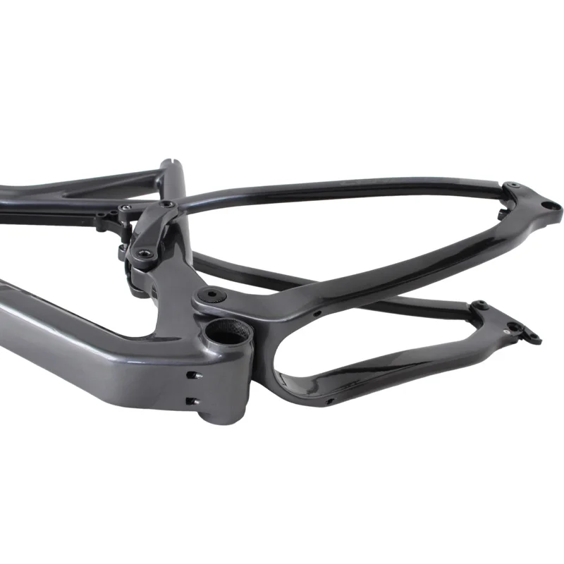 2024 Custom Design Full Suspension Xc Bike Frame Thru-axle Model Bicycle Frame Carbon Suspension Chinese T800 Carbon Bike Frame 16