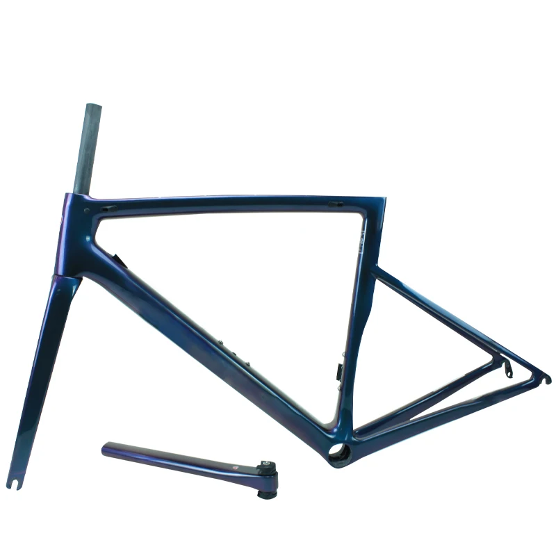 2024 New Full Carbon Road Bike Frameset - Internal Cable Routing, PF30 Bottom Bracket, Disc Brake Compatible (700c) 18