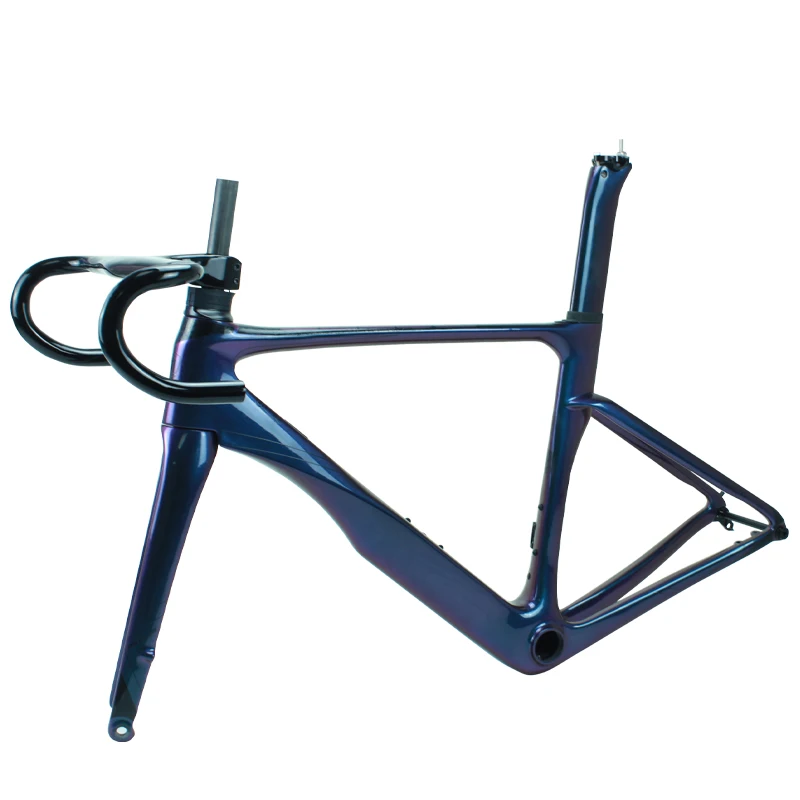 Telaio per bici da strada 46 49 52 54 56cm Telaio per bici da strada in carbonio Freno a disco in carbonio T700 Telaio per bicicletta personalizzato su strada con cavo interno 38