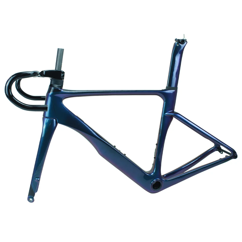 Telaio per bici da strada 46 49 52 54 56cm Telaio per bici da strada in carbonio Freno a disco in carbonio T700 Telaio per bicicletta personalizzato su strada con cavo interno 39