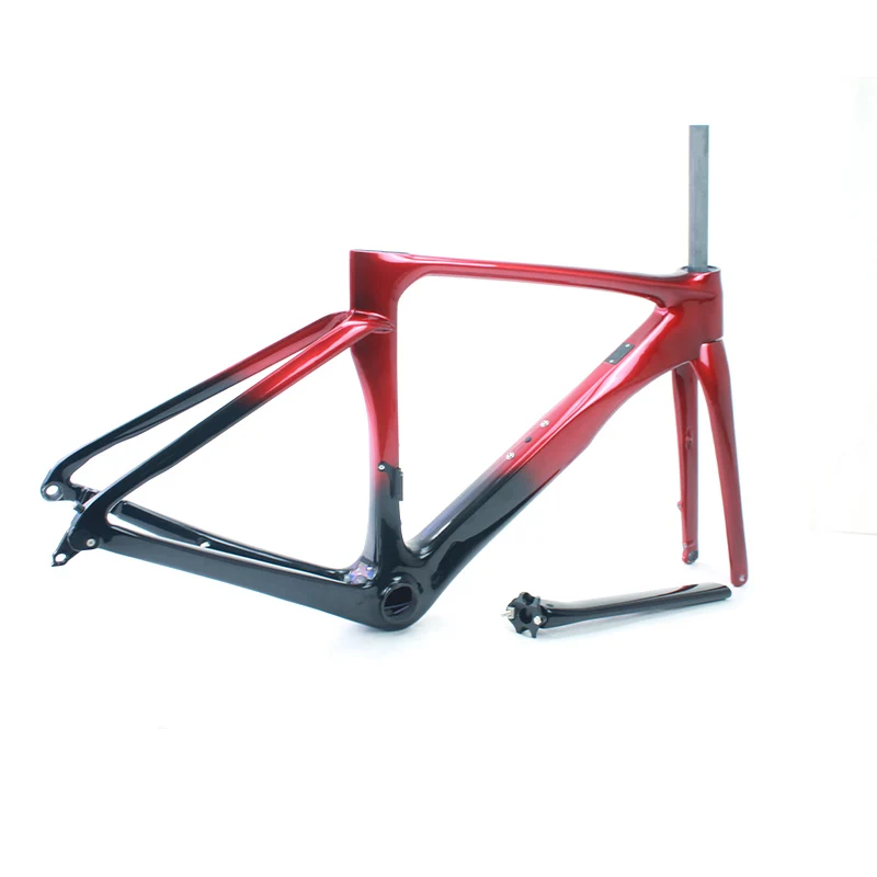 New Fashion Carbon T700 Road Disc Bicycles Road Bike Frame Carbon Fiber Customized Titanium Road Bike Frame With Internal Cable 38