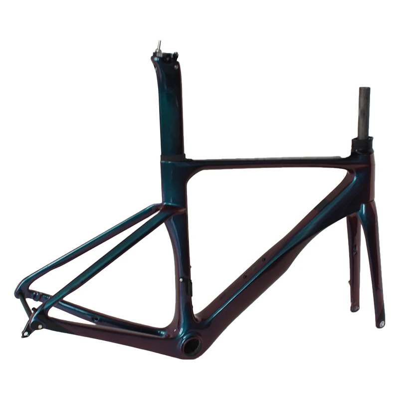 Telaio classico per bici da strada Biciclette a disco da strada Telai per bici in fibra di carbonio 700c Telaio in carbonio per bici da strada personalizzato con tutti i cavi interni 12