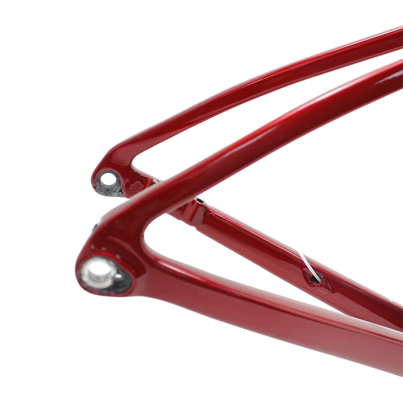 Quadro de bicicleta de estrada ultraleve em fibra de carbono CRF45 700C | Design aerodinâmico de nível competitivo personalizado OEM, modelo vermelho brilhante 34