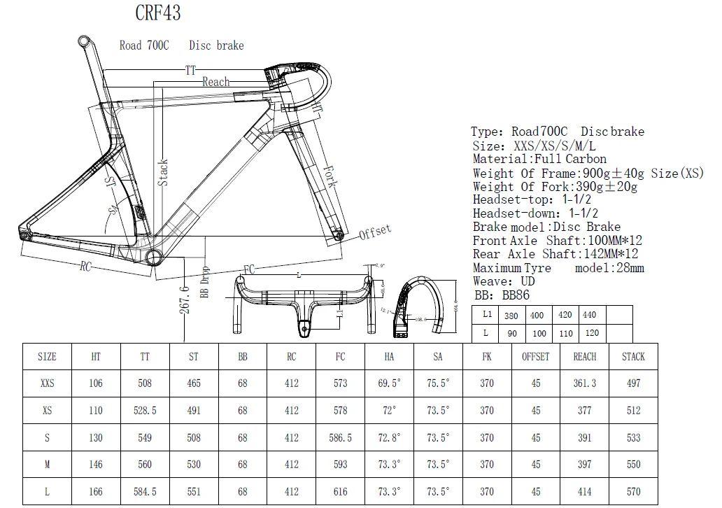 Full Carbon Road Bike Frame 700c All Internal Cable Thru Axle 12*142mm Disc Brake Bicycle Frames Custom Painting 9