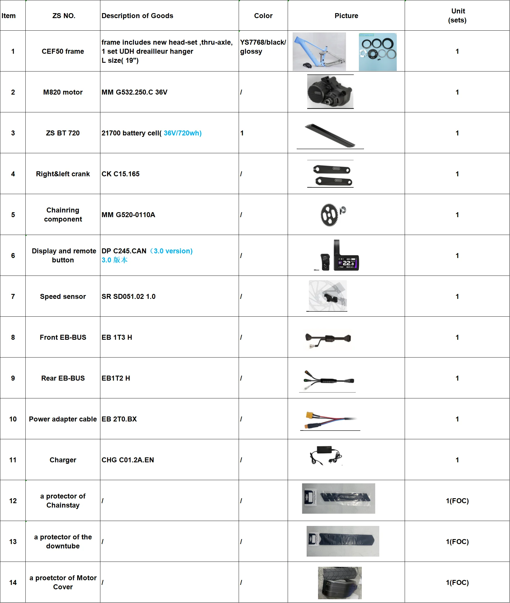 2024 Newest Products Lightest Weight Carbon 279 Cef50 E-mtb Frame With Bafang M820 Motor 10
