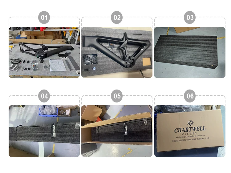 Quadro de bicicleta carbono 29er carbono t700 bafang m820 suspensão total quadro de bicicleta enduro carbono 31