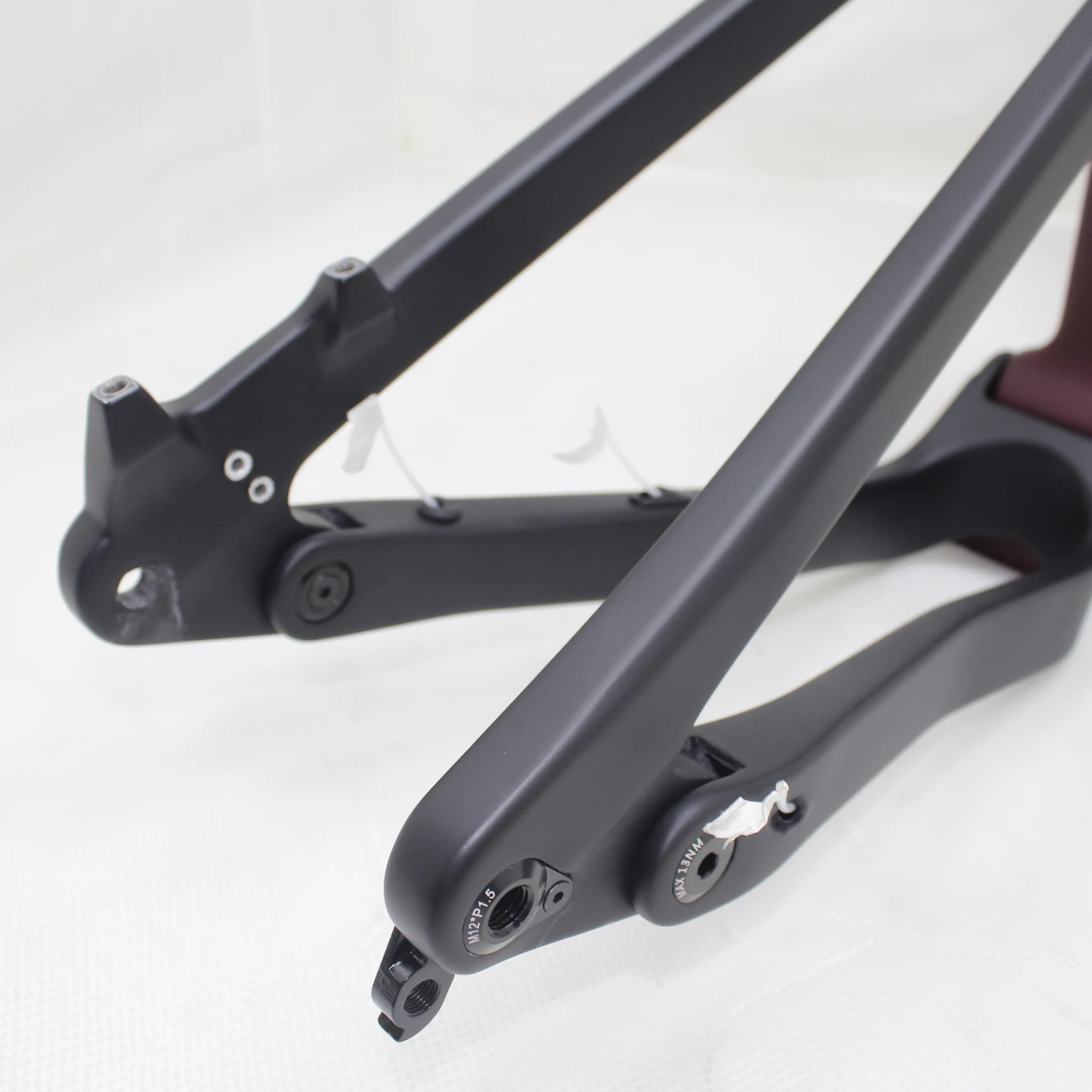 Quadro de bicicleta carbono 29er carbono t700 bafang m820 suspensão total quadro de bicicleta enduro carbono 13