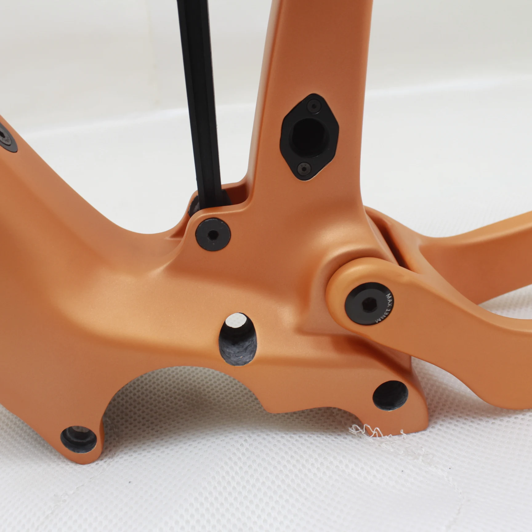 Telaio per bici elettrica Mtb Bafang Mid Drive M820 Bafang in fibra di carbonio con sospensione completa 15