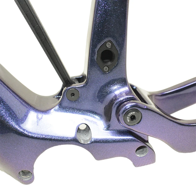 Full Suspension Carbon Fiber Bike Frame E-mtb Frame With Bafang M820 Mid Motor Kit And 740wh Battery 12