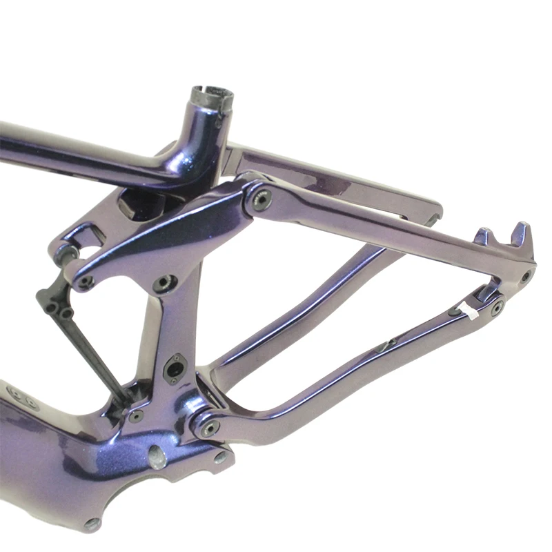 Full Suspension Carbon Fiber Bike Frame E-mtb Frame With Bafang M820 Mid Motor Kit And 740wh Battery 11