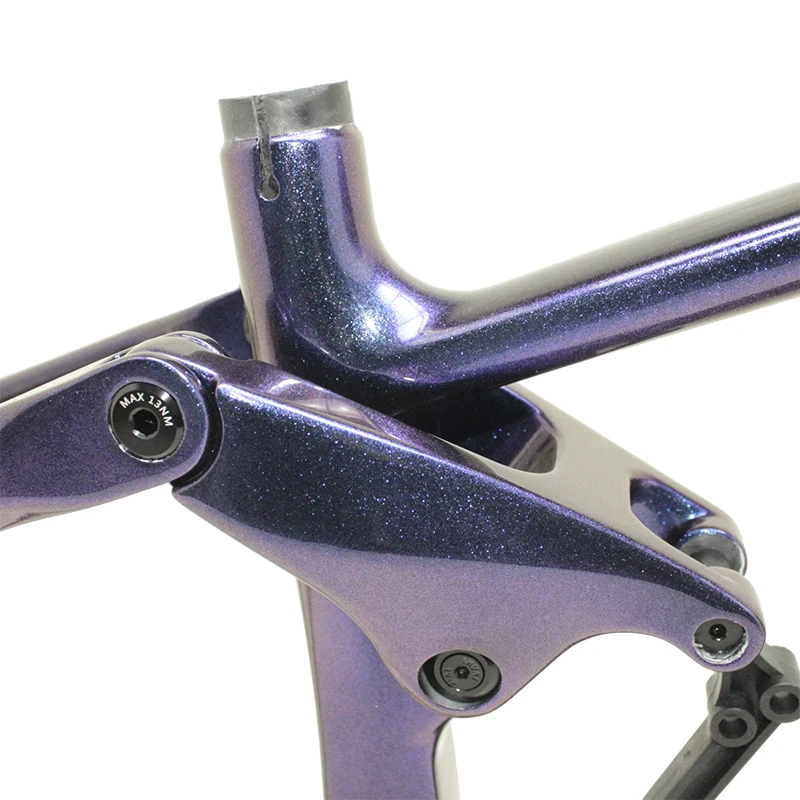 Full Suspension Carbon Fiber Bike Frame E-mtb Frame With Bafang M820 Mid Motor Kit And 740wh Battery 16