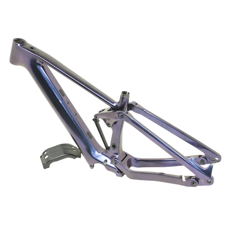 Full Suspension Carbon Fiber Bike Frame E-mtb Frame With Bafang M820 Mid Motor Kit And 740wh Battery 17