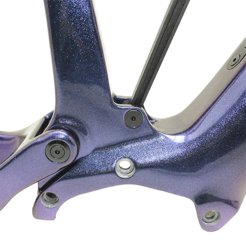 Full Suspension Carbon Fiber Bike Frame E-mtb Frame With Bafang M820 Mid Motor Kit And 740wh Battery 14