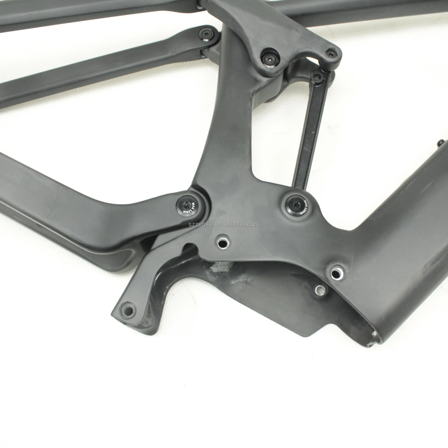 New Design Full Suspension Frame Carbon Fiber E Bike Frame With Shimano Motor 16