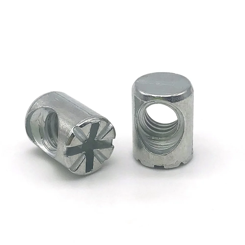 Porca cilíndrica de aço inoxidável personalizada, porca de rosca galvanizada 9