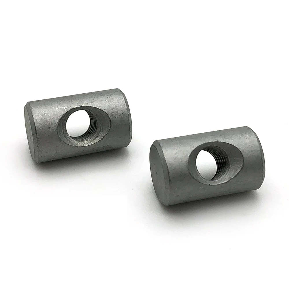 Porca cilíndrica de aço inoxidável personalizada, porca de rosca galvanizada 10