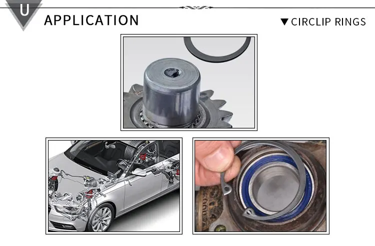 Customized stainless steel circlip, internal and external fixed circlip 10