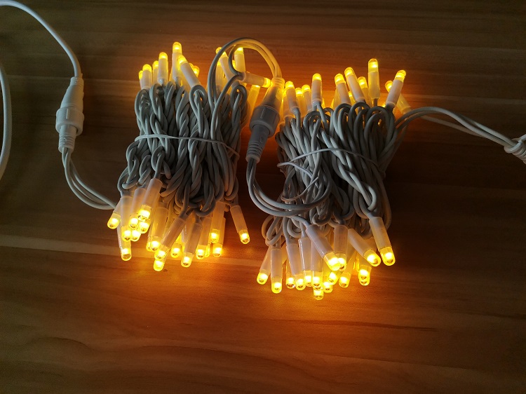 Kabel karet lampu tali peri LED RGB 230V 15