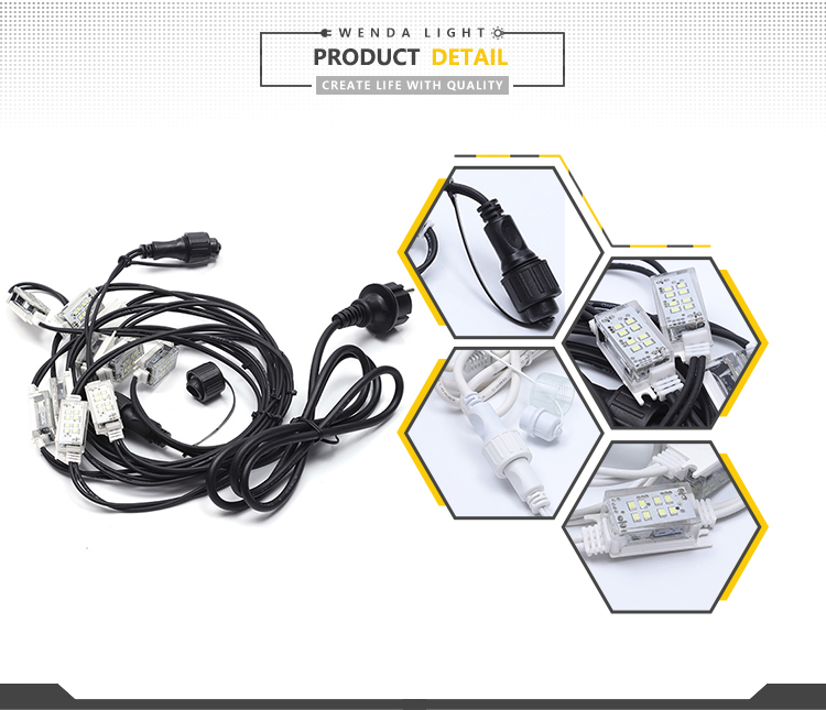 wendadeco ขายร้อนคริสต์มาสไฟ Led ดอกไม้ไฟสตริงไฟสตริงระเบิด 5 เมตร/10 หลอดไฟอบอุ่นสีขาวพลุไฟ 2