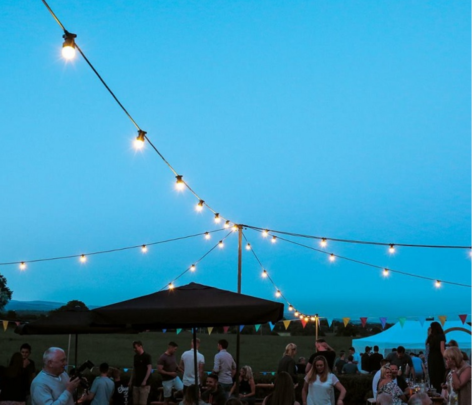 personalizzato wendadeco cavo piatto impermeabile led b22 e27 cintura festone luce esterna giardino patio produttori di corde 11