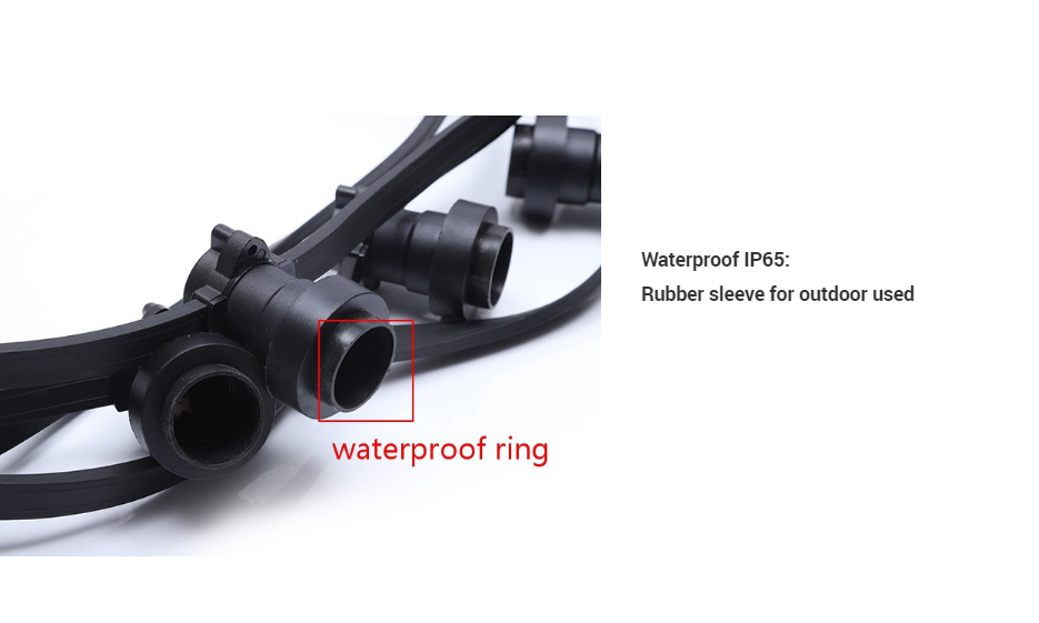 personalizzato wendadeco cavo piatto impermeabile led b22 e27 cintura festone luce esterna giardino patio produttori di corde 16