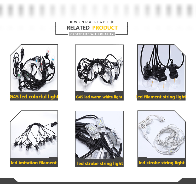 Dekorasi Taman Halaman Belakang Lampu Peri Led Putih Hangat Lampu Tali Led Luar Ruangan Teras Kawat G45 8