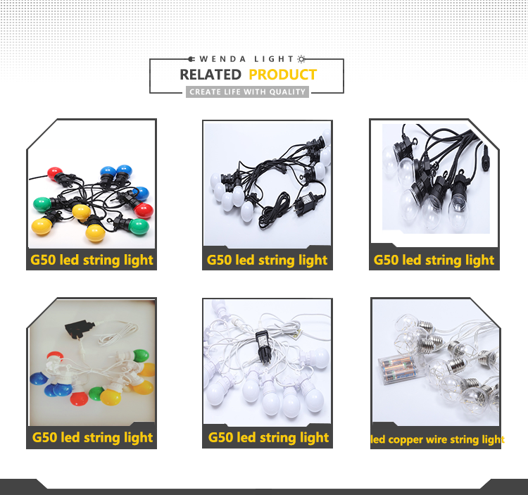 Dekorasi Taman Halaman Belakang Lampu Peri Led Putih Hangat Lampu Tali Led Luar Ruangan Teras Kawat G45 9