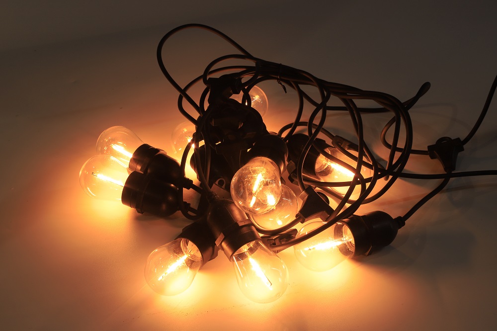 Connectable Garden Party Wedding Patio Rubber Wire Festoon Holiday Lights - Wenda Deco 14