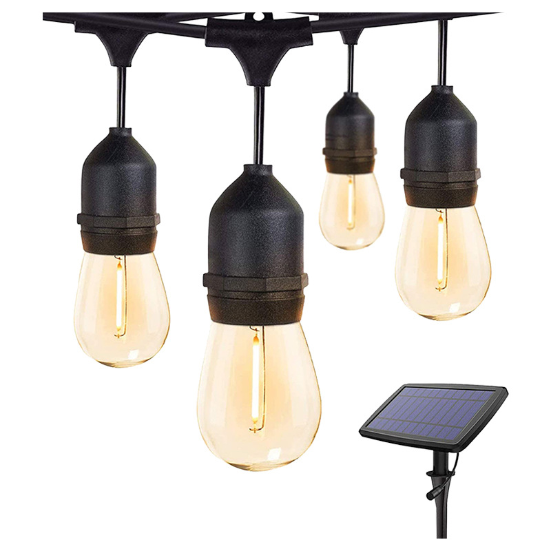 WENDA E27 Globe S14 solar string outdoor memperhiasi lampu 12