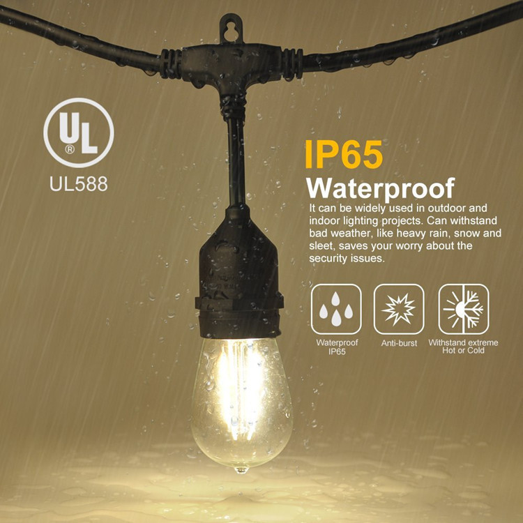 WENDA E27 Globe S14 solar string outdoor memperhiasi lampu 13