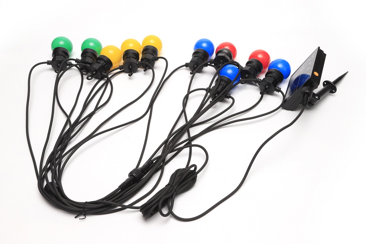 WENDADECO Durable using four color rubber outdoor christmas bulb solar garden light string 2