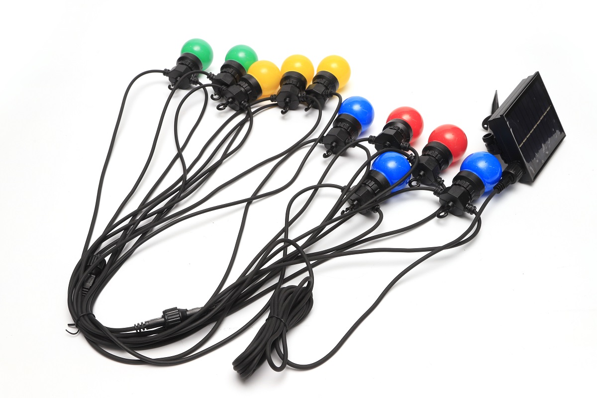 WENDADECO Durable using four color rubber outdoor christmas bulb solar garden light string 3
