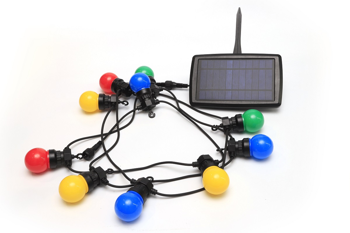 WENDADECO Durable using four color rubber outdoor christmas bulb solar garden light string 6