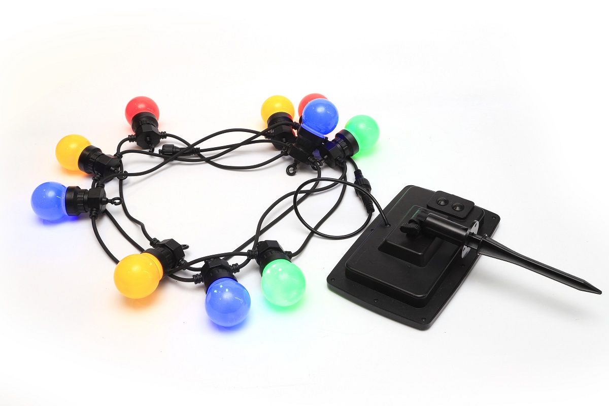 WENDADECO Durable using four color rubber outdoor christmas bulb solar garden light string 5