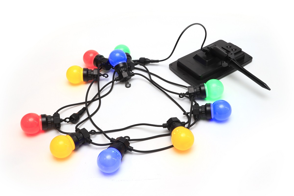 WENDADECO Durable using four color rubber outdoor christmas bulb solar garden light string 7