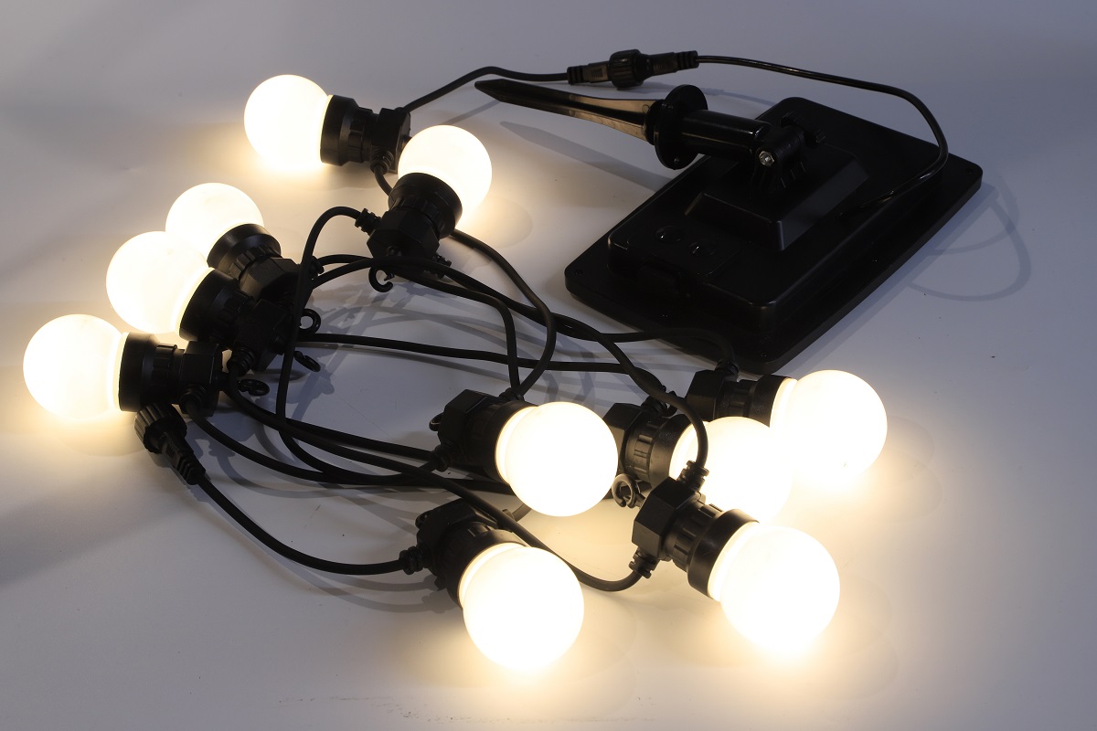WENDADECO Durable using four color rubber outdoor christmas bulb solar garden light string 11