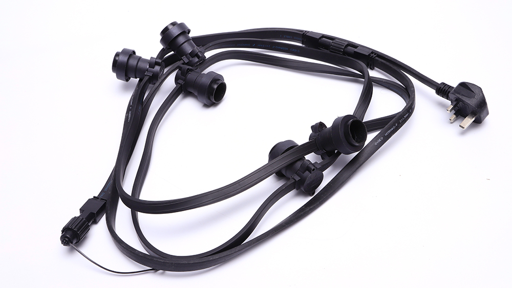 Produsen Pencahayaan Festoon Komersial Kabel Datar IP44 B22 E27 yang Disesuaikan Dari Cina | Wenda Deco 8
