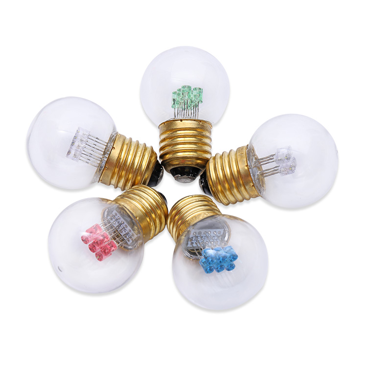 ที่ดีที่สุด 1w E27 B22 นำหลอดไฟทั่วโลก 220v Bright Xmas ตกแต่งโคมไฟ G45 บริษัท สีกลม - Wenda Deco 17