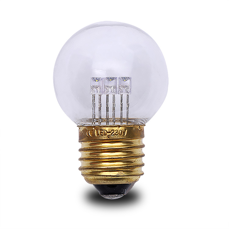 ที่ดีที่สุด 1w E27 B22 นำหลอดไฟทั่วโลก 220v Bright Xmas ตกแต่งโคมไฟ G45 บริษัท สีกลม - Wenda Deco 19