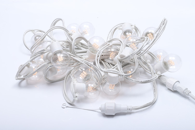 WENDA - Dekorasi Liburan 230v 5m G45 Pencahayaan Luar Ruangan 100m Led Festoon Belt Lights String Light Natal 220V IP44 220 -20-40 2 tahun G45 String light 14