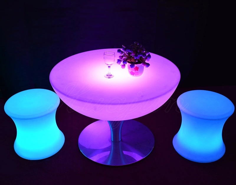 品質寧波ライトアッププラスチックキューブテーブル LED 家具 LED 光るスツールメーカー |ウェンダ・デコ 9