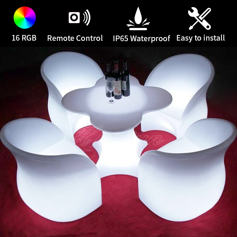 品質寧波ライトアッププラスチックキューブテーブル LED 家具 LED 光るスツールメーカー |ウェンダ・デコ 21