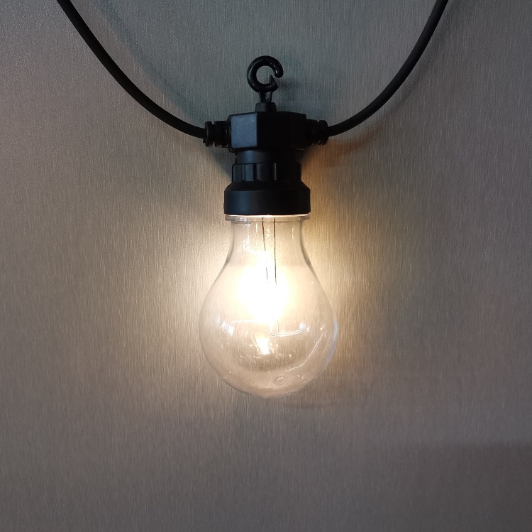 WENDA - A19 A60 a energia solare per esterni ha condotto le luci decorative per la stringa da campeggio solare A19 stringa solare 22