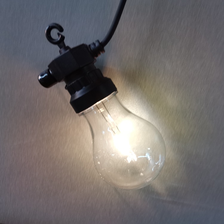 WENDA - A19 A60 a energia solare per esterni ha condotto le luci decorative per la stringa da campeggio solare A19 stringa solare 30